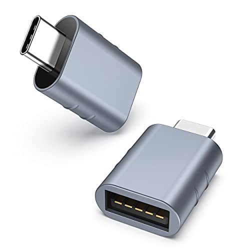 USB C to USB Adapter Pack of 2 USB C Male to USB3 Female Adapter Compatible with MacBook Pro ,Air, iPad & Other Type C or Thunderbolt