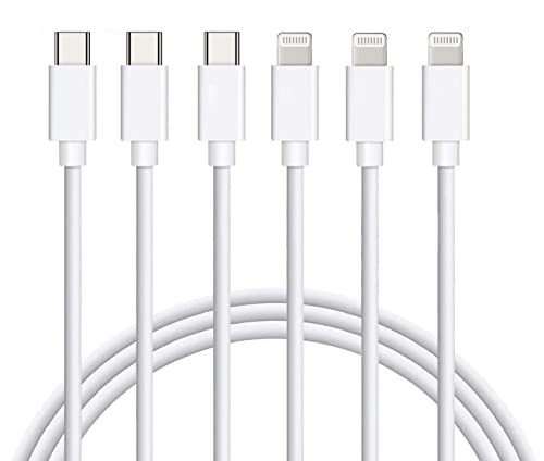 USB C to Lightning Cable  3Pack 6FT 3FT iPhone Fast Charger Type C Charging cord