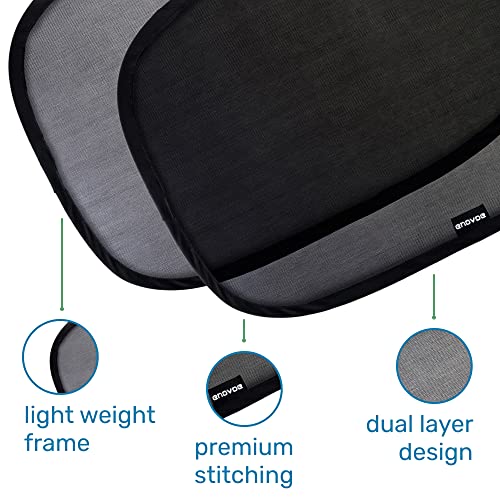 Car Window Shade  (2 Pack) - 21"x14" Cling Sunshade for Car Windows - Sun, Glare and UV Rays Protection for Child