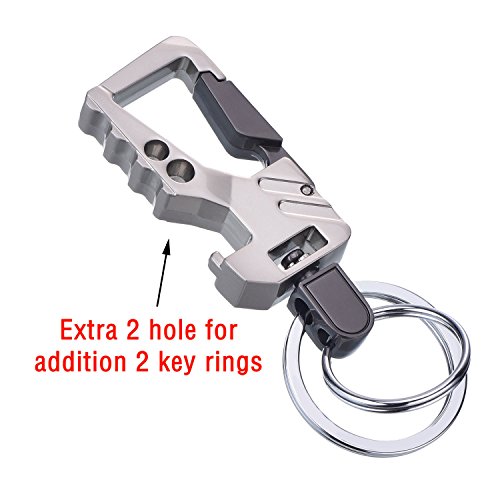 Key Chain Bottle Opener,Carabiner Car Key Chains for Men and Women (2 Pack)