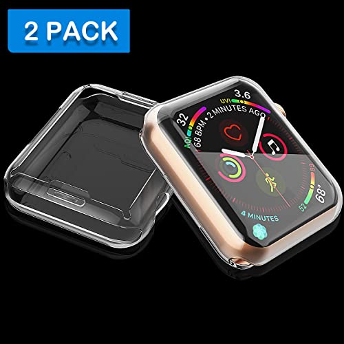 [2-Pack] 45mm Case for Apple Watch Series 7 Screen Protector, Overall Protective Case Soft TPU HD Clear for iWatch Series 7