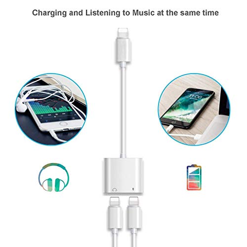 iPhone Headphone Adapter Products 2Pack 2 in 1 Lightning Headphone Jack and Charger Adapter