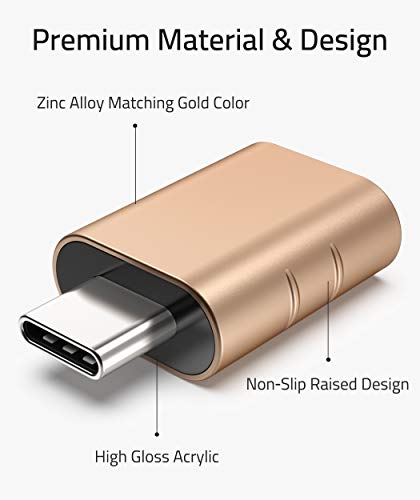 USB C to USB Adapter Pack of 2 USB C Male to USB3 Female Adapter Compatible with MacBook Pro ,Air, iPad & Other Type C or Thunderbolt