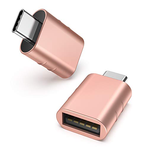 USB C to USB Adapter Pack of 2 USB C Male to USB3 Female Adapter Compatible with MacBook Pro ,Air, iPad & Other Type C or Thunderbolt