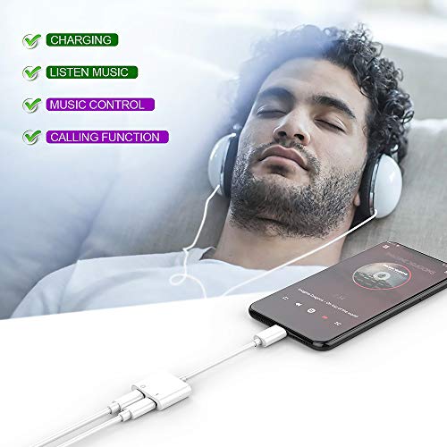 iPhone Headphone Adapter Products 2Pack 2 in 1 Lightning Headphone Jack and Charger Adapter