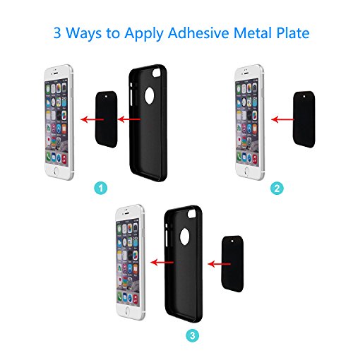 Metal Plate 8 Pack for Magnetic Phone Car Mount Holder For Magnetic Mount- Round & Rectangle