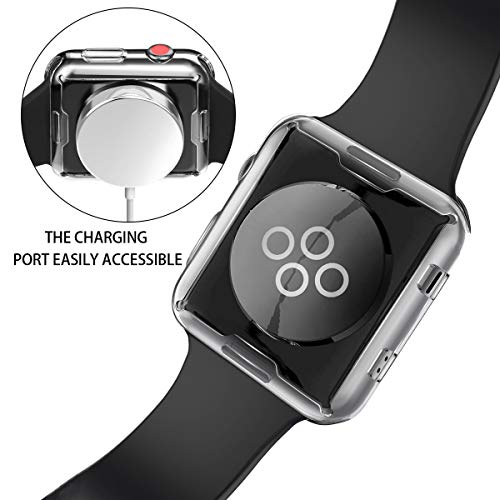 [2-Pack] 45mm Case for Apple Watch Series 7 Screen Protector, Overall Protective Case Soft TPU HD Clear for iWatch Series 7