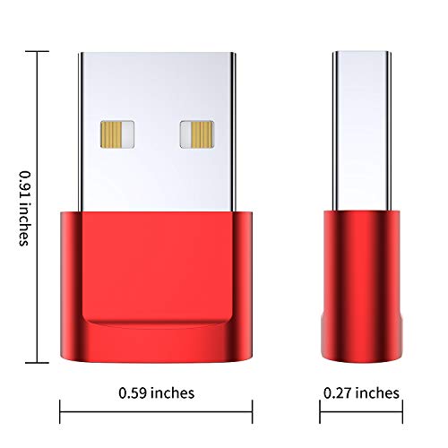 USB C Female to USB Male Adapter 4-Pack,Type C to USB A Charger Cable Adapter