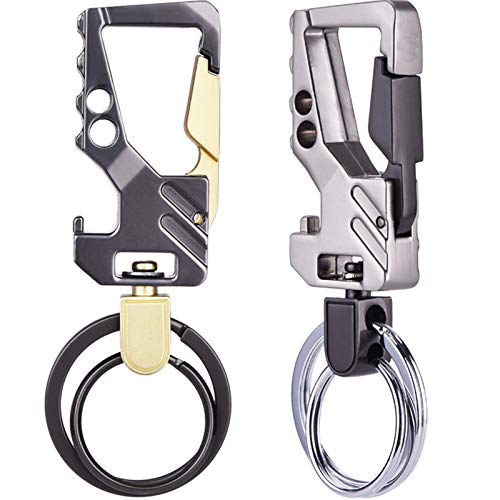 Key Chain Bottle Opener,Carabiner Car Key Chains for Men and Women (2 Pack)