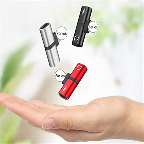 Headphone Adapter Compatible for Lightning Double to Audio Jack and Charger Earphone