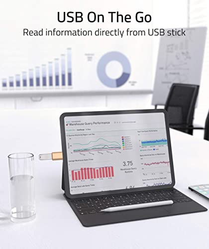 USB C to USB Adapter Pack of 2 USB C Male to USB3 Female Adapter Compatible with MacBook Pro ,Air, iPad & Other Type C or Thunderbolt