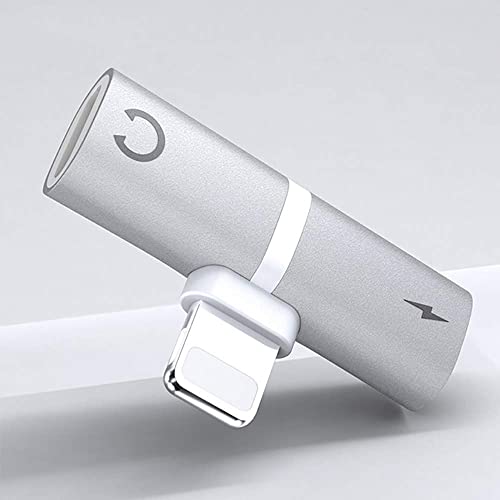 Headphone Adapter Compatible for Lightning Double to Audio Jack and Charger Earphone