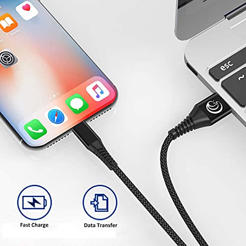 iPhone Charger,Nylon Lightning Cable  2pack, High Speed Data Sync Transfer Cord for iPhone, iPad