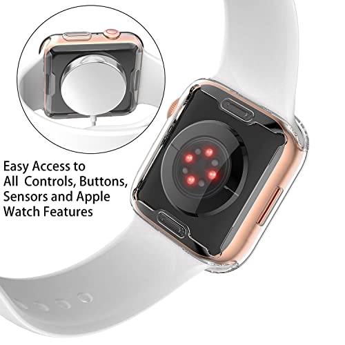 [2-Pack] 45mm Case for Apple Watch Series 7 Screen Protector, Overall Protective Case Soft TPU HD Clear for iWatch Series 7