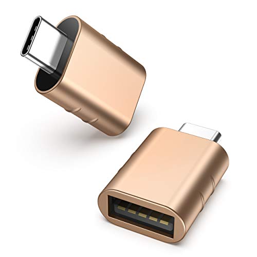 USB C to USB Adapter Pack of 2 USB C Male to USB3 Female Adapter Compatible with MacBook Pro ,Air, iPad & Other Type C or Thunderbolt