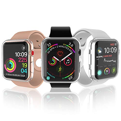 [2-Pack] 45mm Case for Apple Watch Series 7 Screen Protector, Overall Protective Case Soft TPU HD Clear for iWatch Series 7