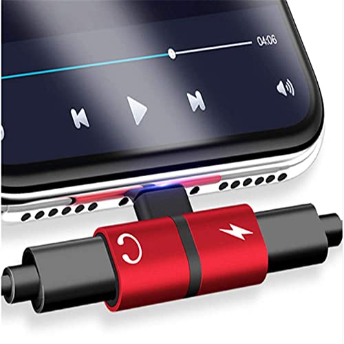 Headphone Adapter Compatible for Lightning Double to Audio Jack and Charger Earphone