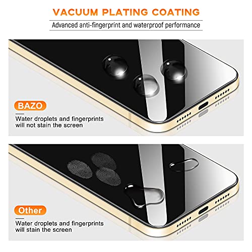 [2+2 Pack] Tempered Glass Screen Protector and Camera Lens Protector for iPhone 12 Pro Max (6.7 inch), [ Installation Frame]