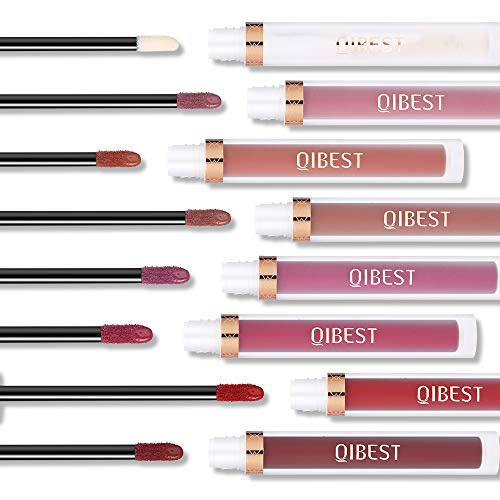 Matte Liquid Lipstick 7pcs + 1Pcs Lip Plumper Makeup Set Kit, Long Lasting Waterproof Velvet Lip Gloss Set, Pigmented Lip Makeup Gift Sets for Girls and Women