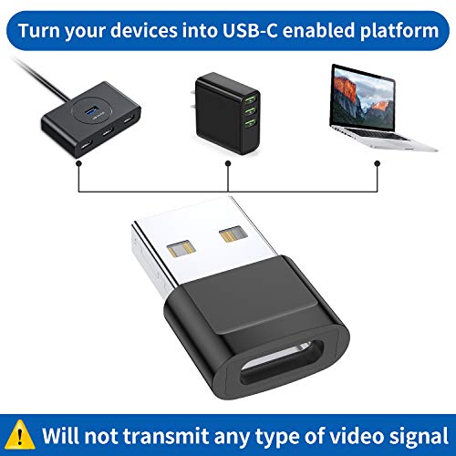 USB C Female to USB Male Adapter 4-Pack,Type C to USB A Charger Cable Adapter