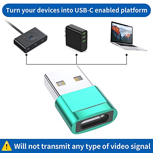 USB C Female to USB Male Adapter 4-Pack,Type C to USB A Charger Cable Adapter