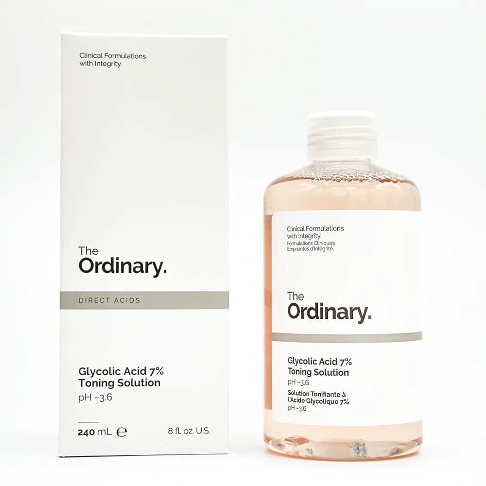 The Ordinary Glycolic Acid 7% Toning Solution, Brightening and Smoothing Toner 3.4 Fl Oz