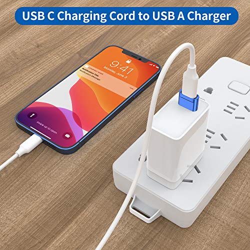 USB C Female to USB Male Adapter 4-Pack,Type C to USB A Charger Cable Adapter