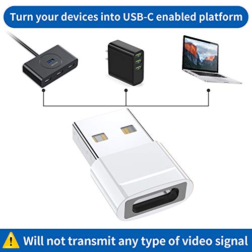 USB C Female to USB Male Adapter 4-Pack,Type C to USB A Charger Cable Adapter