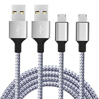 Micro USB Cable, 2 Pack 6Ft  Nylon Braided Data Sync Transfer Cord Android Charger For Samsung Galaxy S7 Edge Camera Xbox