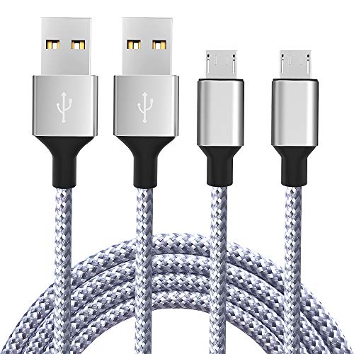 Micro USB Cable, 2 Pack 6Ft  Nylon Braided Data Sync Transfer Cord Android Charger For Samsung Galaxy S7 Edge Camera Xbox