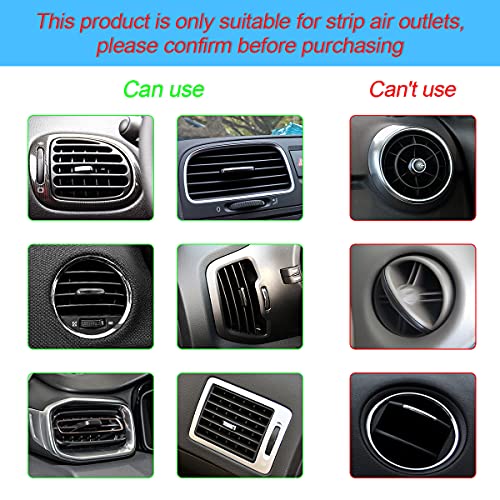 Car Air Conditioner Decoration Strip 8sanlione for Vent Outlet, Universal Waterproof Bendable Air Vent Outlet Trim Decoration (20 Pieces)