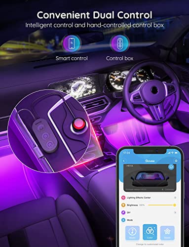 Interior Lights for Car, App Control Smart Car Lights RGB 12V