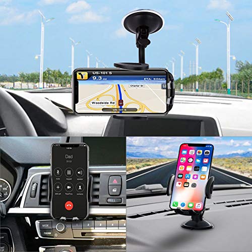 Car Phone Holder Mount, 3-in-1 Universal  ,Air Vent Holder Dashboard Mount  for iPhone  , Samsung Galaxy LG Sony