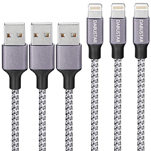 iPhone Charger 6ft/10ft 3Pack Lightning Cable,Nylon Braided High Speed Data Sync Transfer For iPhone iPad iPod