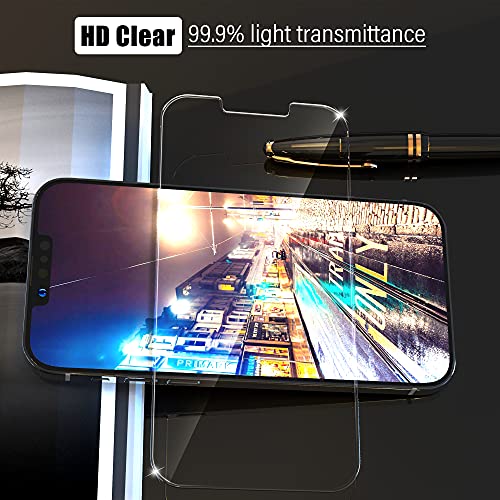 [3 Pack] Screen Protector For iPhone 13 / iPhone 13 Pro 6.1 inch Tempered Glass Screen Protector [Easy Installation Frame]