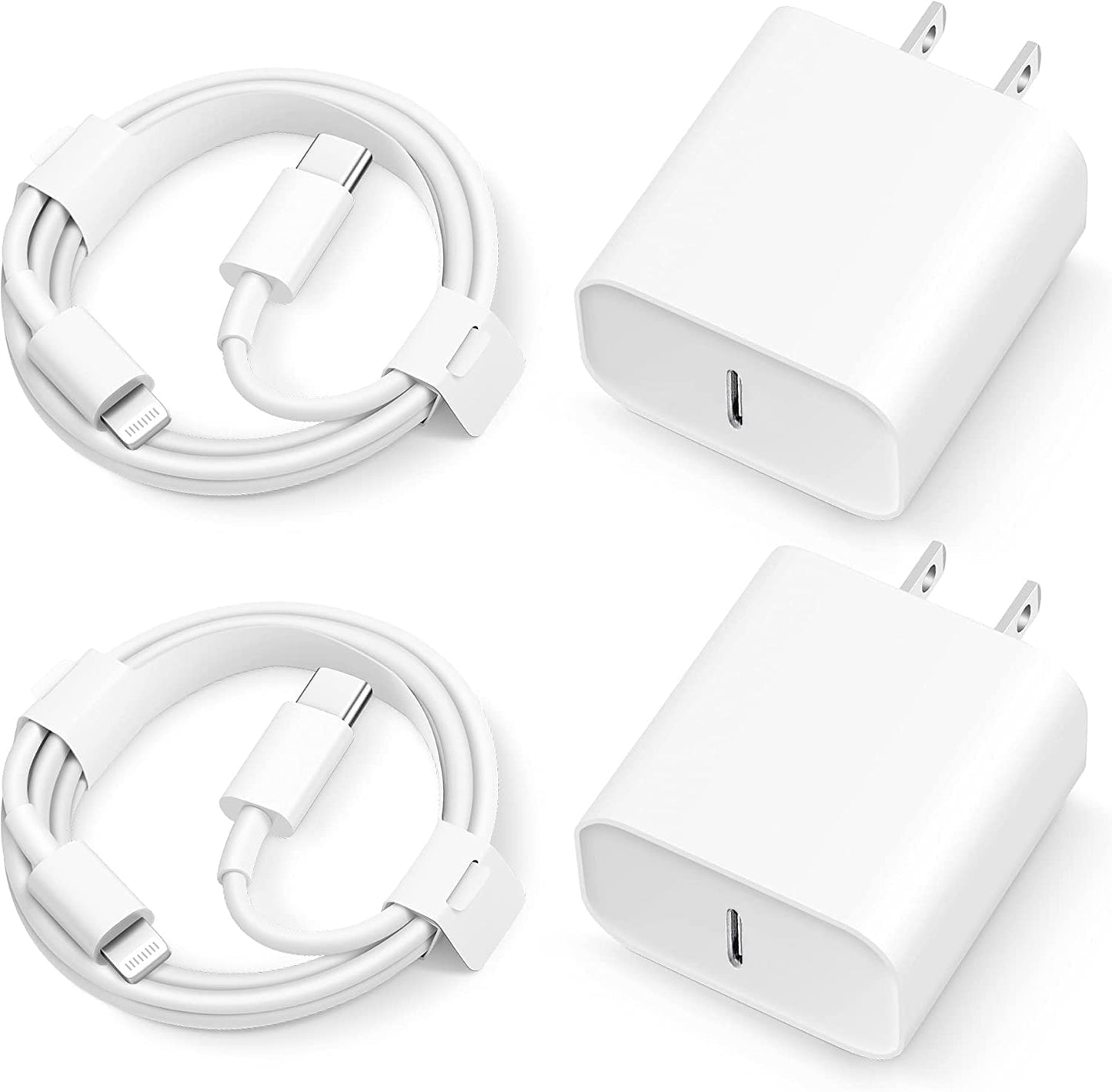 iPhone 11 12 13 Super Fast Charger【Apple MFi Certified】[2-Pack] 20W Rapid USB C Wall Charger Block PD Adapter