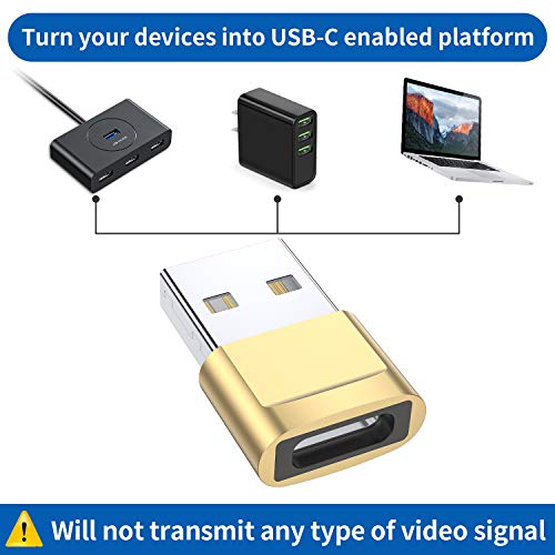 USB C Female to USB Male Adapter 4-Pack,Type C to USB A Charger Cable Adapter