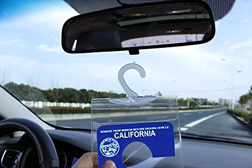 Ultra Transparent Handicap Parking Permit Placard Protective Holder Cover with Large Hanger  (Set of 2)