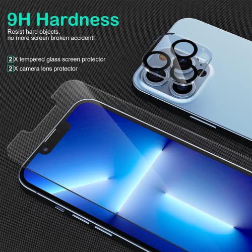 [2+2] Pack Screen Protector 6.7Inch for iPhone 13 Pro Max