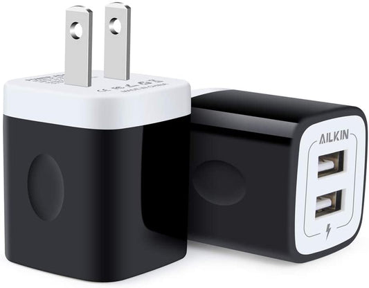 USB Wall Charger, Charger Block, 2.1A Multiport Fast Charge Power Brick Cube