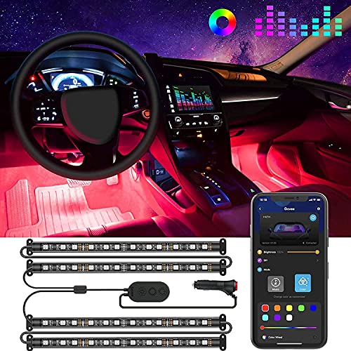 Interior Lights for Car, App Control Smart Car Lights RGB 12V