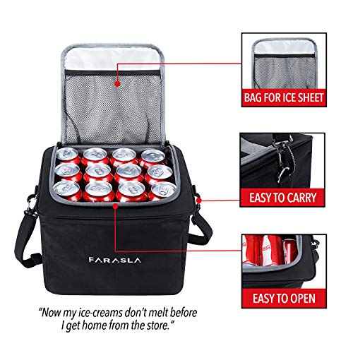 Waterproof Trunk Organizer with Insulated Leakproof Cooler Bag, Foldable Cover, Adjustable Securing Straps (4-in-1 w/Cooler, Black)