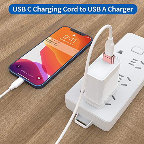 USB C Female to USB Male Adapter 4-Pack,Type C to USB A Charger Cable Adapter