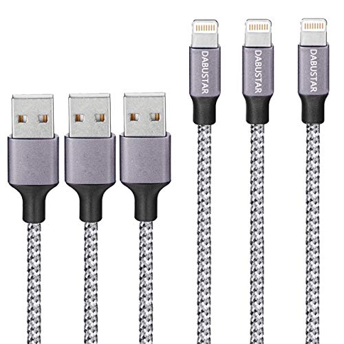 iPhone Charger 6ft/10ft 3Pack Lightning Cable,Nylon Braided High Speed Data Sync Transfer For iPhone iPad iPod