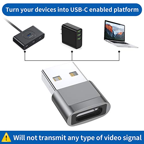 USB C Female to USB Male Adapter 4-Pack,Type C to USB A Charger Cable Adapter