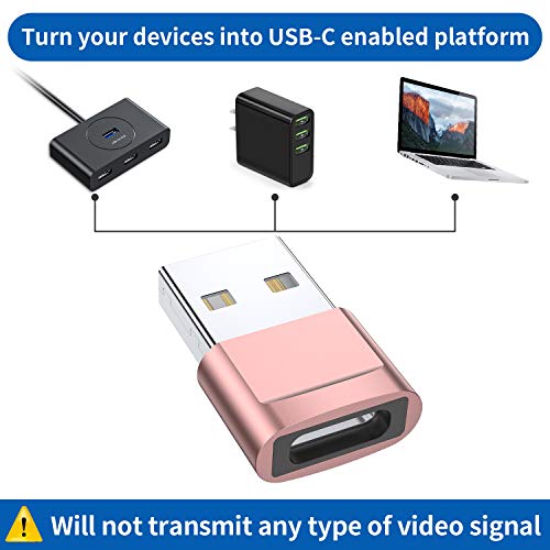 USB C Female to USB Male Adapter 4-Pack,Type C to USB A Charger Cable Adapter