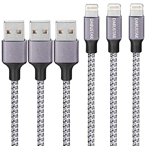 iPhone Charger 6ft/10ft 3Pack Lightning Cable,Nylon Braided High Speed Data Sync Transfer For iPhone iPad iPod