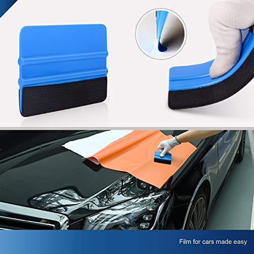 Vinyl Wrap Tool Window Tint Kit EHDIS- 7 Pieces Car Glass Protective Film Wrapping Installation Set Included Vinyl Squeegees,Felt Squeegee, Film Cutting Knife with Blades