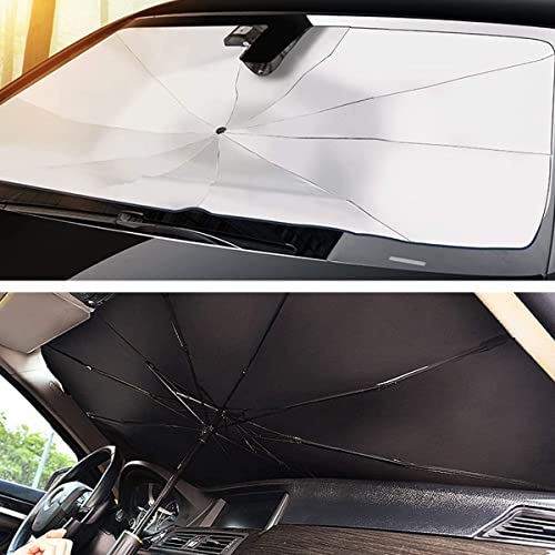 Car Windshield Sun Shade helloleiboo for UV Rays and Heat Sun Visor Protector Foldable Reflector Windshields Umbrella