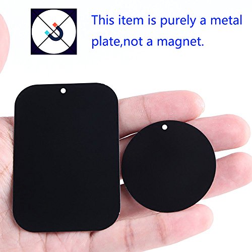 Metal Plate 8 Pack for Magnetic Phone Car Mount Holder For Magnetic Mount- Round & Rectangle